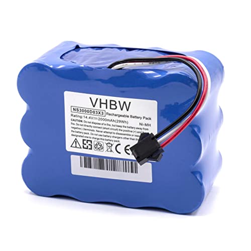 vhbw NiMH Batterie 2000mAh (14.4V) pour Robot aspirateur Home Cleaner Robots domestiques Nestor E.Ziclean Furtiv
