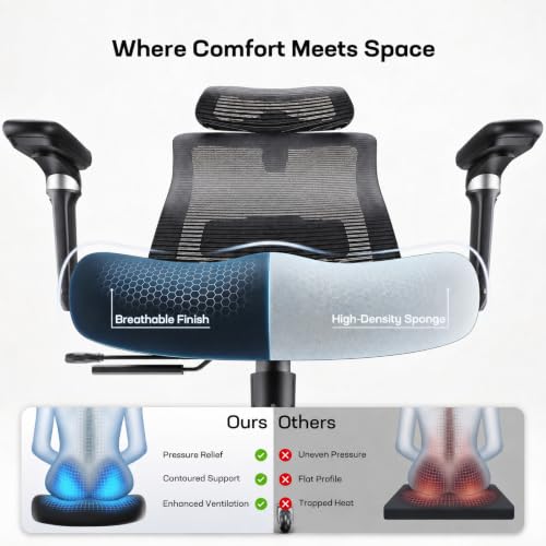 Image of HUANUO Ergonomic Office Chair with 6D Armrests and Adjustable Seat Depth