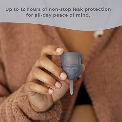 Image of VOXAPOD Menstrual Cup Large Size with Case - #1 Active Cup - Wear for 12 Hours - Most Comfortable, Easy Removal, Leak-Proof - Reusable Period Cup Medical-Grade Silicone - Heavy Flow(Pack of 2)