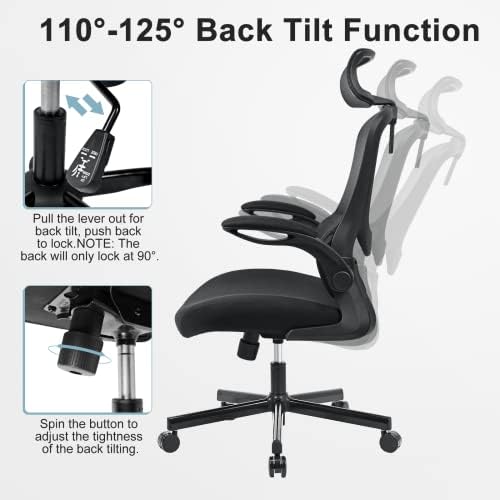 ACMELIFE Office Chair Ergonomic, Executive Desk Chairs with Adjustable headrest Breathable Mesh Design, 360° Swivel Computer Chair with Built-in Lumbar Support for Home and Office Use