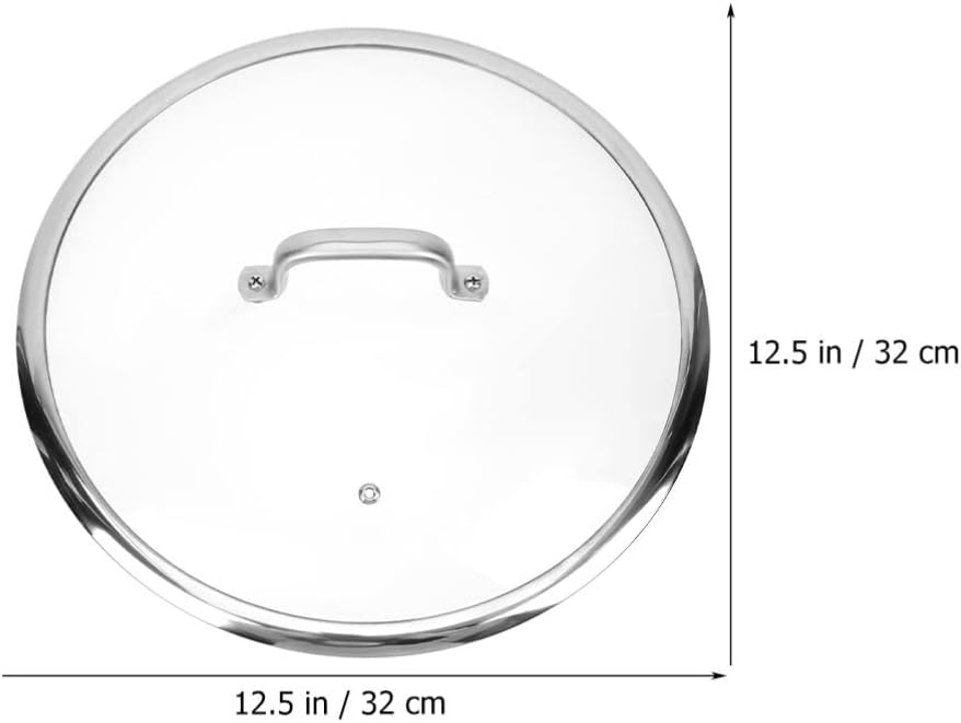 UPKOCH Lid Handle Tempered Glass Cover for Non-stick High-temperature Vent for Safe Cooking Easy to Clean Dishwasher Safe Cookware Accessory