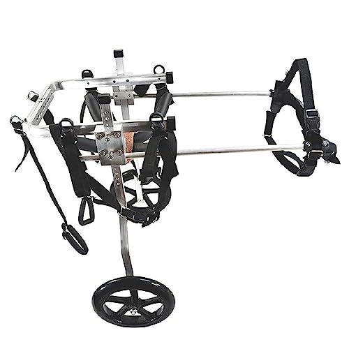 Silla de ruedas para perros con parálisis trasera y soporte abdominal cómodo 3