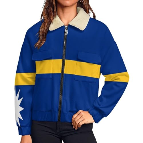 Veste polaire femme contre le froid manteau chaud zippé bleu marine