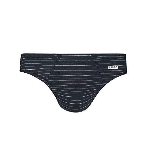 Cueca Slip, Lupo, Masculino, Cinza Mescla/Grafite/Preto Listra - 0901, G
