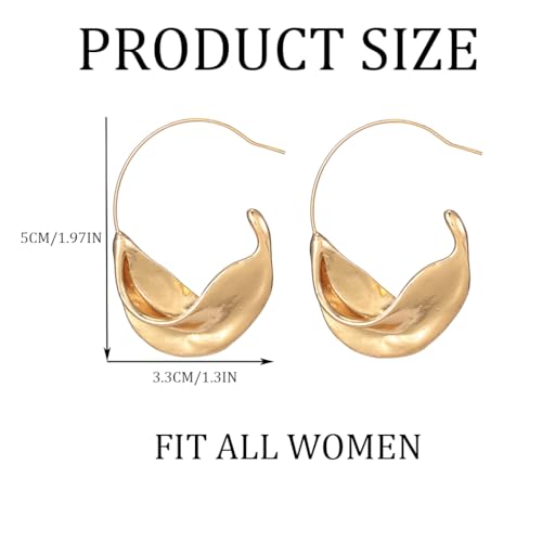 Gold Earrings Chunky Earrings Irregular Earrings Drop Earrings Fulani Statement Earrings for Women3