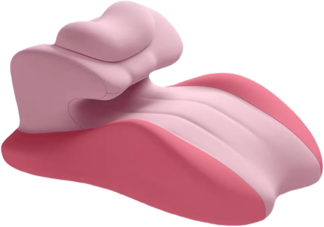 Multifunctional Sleeping pad,Adjustable Reading Pillow, Waist Support, Suitable for Reading and Watching TV in Bed, Teenagers and Adults, with Washable Pillowcase (Pink).