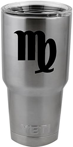 Zodiac Sign Virgo Silhouette Vinyl Sticker Decal for Yeti Mug Cup Thermos Pint Glass (4" Wide - Decal ONLY, NO Cup) image 2