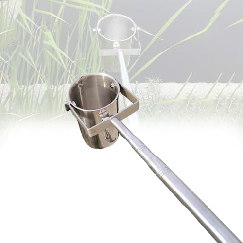 500/1000ml Kit de muestreo de Agua telescópico de Metal con pértiga Ajustable y Vaso - Recipientes Verticales con Escala de medición para análisis de Agua,500ml,1.17~4m/3.8~13.1ft