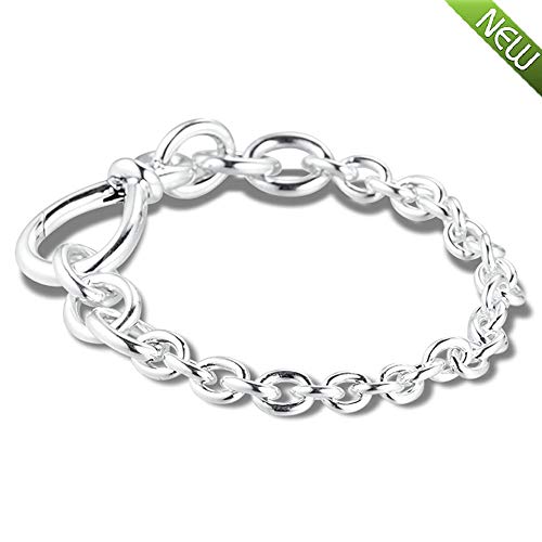 PANDOCCI 2020 klobig Infinity Knot 925 stříbrný řetízek náramek pro ženy DIY vhodný pro originální náramky Pandora Charms módní šperk (16 cm)