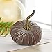 Your Heart's Content Taupe 6.25 inch Velvet Pumpkin, Modern Rustic Mantle Decor, Entryway Decor, Farmhouse Cozy Home Decor, Table Centerpiece (Taupe)
