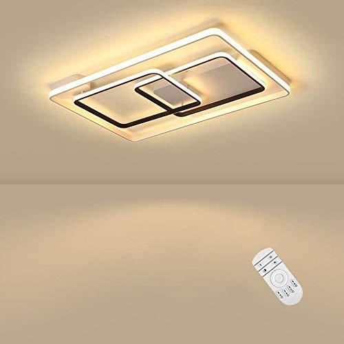 Luz de techo LED, lámpara de sala de estar moderna y sencilla de 75 vatios, lámpara de techo de dormitorio rectangular ultra delgada, lámpara de techo de lámpara de estudio de estudio creativo L95cm * Cover