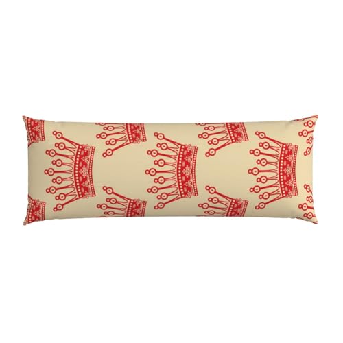 Taie d'oreiller couronne rouge 50x152 cm pour traversin imprimé - 3