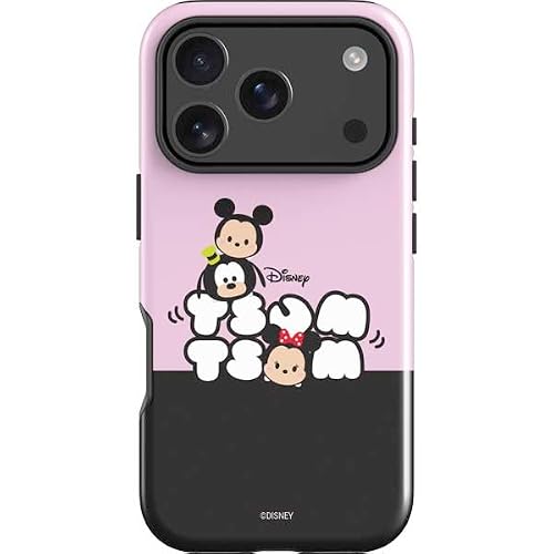Skinit Impact Phone Case Compatible with iPhone 18 Pro - Officially Licensed Disney Tsum Tsum Goofy Mickey and Minnie Design