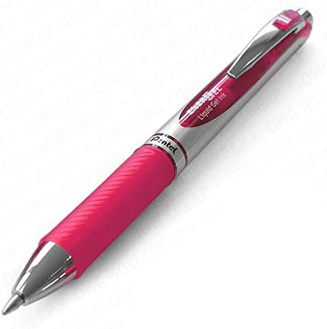 Pentel EnerGel XM BL77 - Retractable Liquid Gel Ink Pen - 0.7mm - 54% Recycled - Pink - Pack of 3