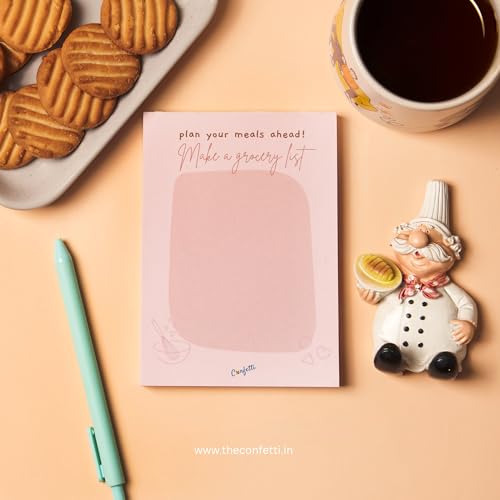 Image of A6 Notepads with 90 GSM Premium Paper | 96 Tearable Pages - Compact Daily Planner for Notes | To-Do Lists, Office, School & Personal Organization (Make A Grocery)