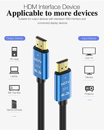 Image of MICROWARE 4K Uhd Hdmi Cable High Speed 18Gbps Hdmi 2.0 Cord Supports 4K@60Hz Uhd|2160P|1080P|Ethernet|3D|Audio Return (Arc) Compatible For Tv|Laptop|Pc|Monitor And Projector (4K, 5M)