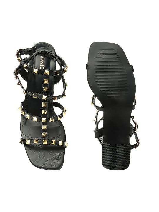 Image of iconics Women Comfortable Block Heel Square Toe Buckle fashion Sandal for Party, Wedding and Casual Use