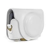 MegaGear Ever Ready - Funda de Piel para cámara Sony DSC-WX500, Color Blanco
