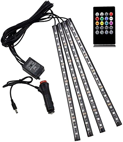 Luces LED coche audiorítmicas con control inalámbrico y protección impermeable