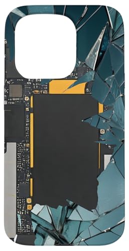 Vintage Motherboard Blueprint Case for iPhone 15 Pro