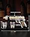Handcrafted Gun Whiskey Decanter Set -Luxury Lead-Free Glass, Unique Non-Alcoholic Gift for Men, Husbands &Bourbon Lovers, Man Cave & Home Bar Decor with 2 Glasses by VYLPM