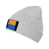 KWQDOZF Bandiera di Carrefour Berretto Unisex Cappello di Maglia Acrilico con Risvolto Cappelli Invernali Nero