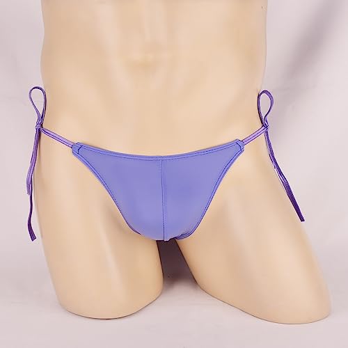 Men's Briefs Transparent ice ribbon underpants Cool lace up oversize underpants2