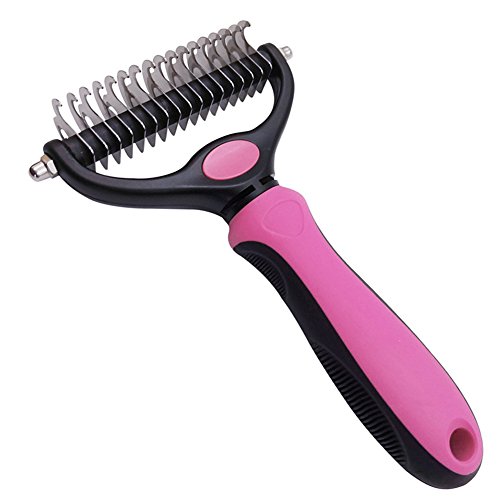 Hepooya Perro Gato Cepillo, bajo unterwoll Cepillo de Pelo para Perros y Gatos con Media y Pelo Largo, Peine/Perros y Gatos nkam eficaz de Quitar de bajo Lana verfilzungen