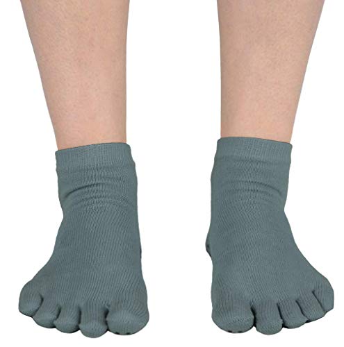 Image of Mato & Hash 5-Toe Exercise Barefoot Feel Yoga Socks With Full Grip
