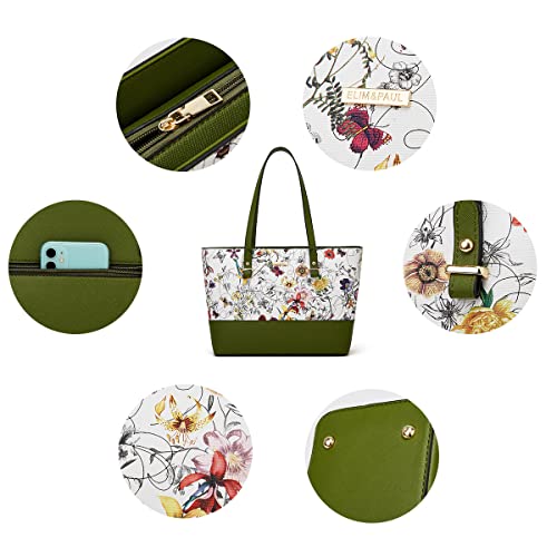 Image of Women Fashion Handbags Wallet Tote Bag Shoulder Bag Top Handle Satchel Purse Set 4pcs