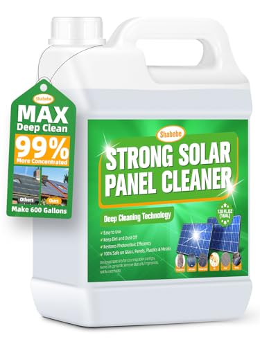 Solar Panel Cleaner 1 Gallon (Makes 600 Gallons) &ndash; Ultra Concentrated Cleaner & Max Deep Clean...