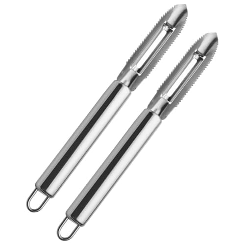 DECOMELODY 2個 ステンレス製キッチンガジェット 多機能野菜果物ピーラー 皮むき器 フルーツリンゴ対応 時短調理用
