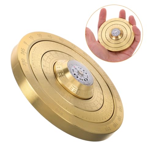Brújula portátil china Feng Shui Bagua metal cobre miniatura 6