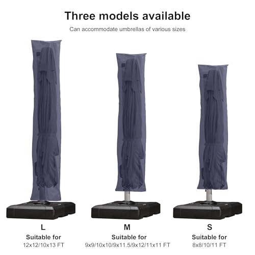 Image of PURPLE LEAF Outdoor Cantilever Umbrella Cover Easy Setup S Size Navy
