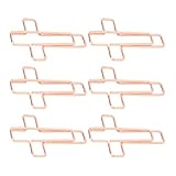 Rose Gold Metal Paper Clips Bookmarks Planner Clips, 100Pcs Cross Shaped Paper Clips for Document Note Sorting and Organizing Clips