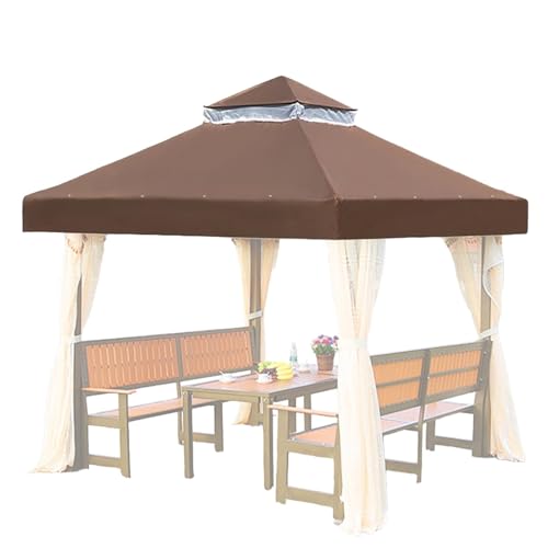 Replacement Canopy for Gazebo - Double-Slope Roof 3x Pavilion Cover Waterproof Outdoor Canopy Tent Top for Garden Patio and Backyard Use