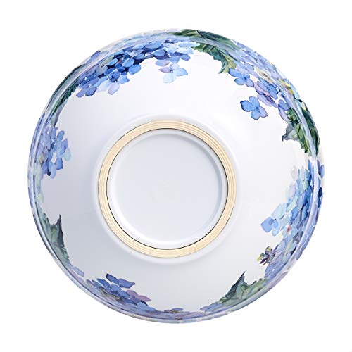 Amazon Basics Mixing Bowls with Lids, Nesting Melamine Serving Bowls, Non-Slip Base, BPA Free, Dishwasher Safe, 5 Sizes, Hydrangea Floral, Set of 10 by Amazon Basics - Image 4