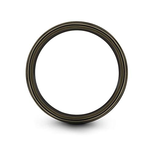 Chroma Color Collection Tungsten Carbide Wedding Band Ring 10Mm For Men Women Black Interior With Gunmetal Exterior Flat Cut Brushed Polished Comfort Fit Anniversary Size 15 #TOP1