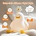 KinYiLO Cute Duck Night Light for Baby, Kids, Toddler, Ambient Nursery Nightlight, Soothing Lamp 3 Level Dimmable, Sleeping Accompanion for Bedroom Bedside, Rechargeable Battery, 30 Min Timer Off