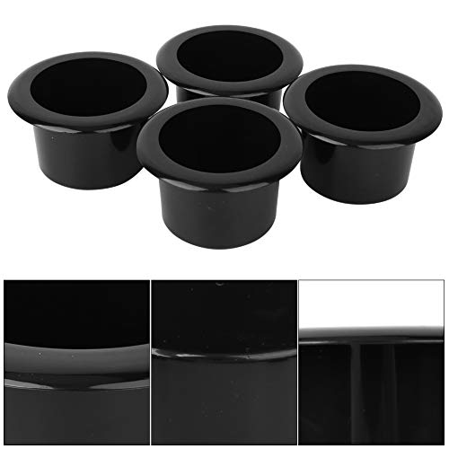 4 piezas insertos universales para portavasos de carro negro brillante miniatura 6