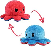 TeeTurtle | The Original Reversible Octopus Plushie | Patented Design | Light Blue + Dark Blue | Day + Night | Show Your...