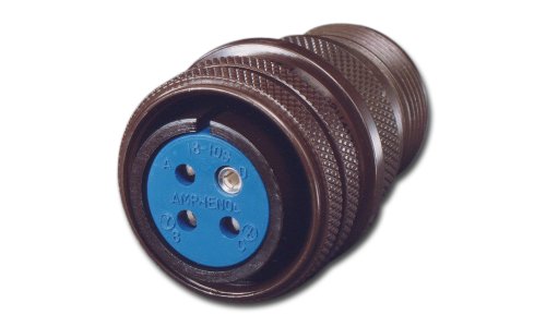 Amphenol Industrial 97-3106A-14S-2S Circular Connector Socket, Threaded Coupling, Solder Termination, Straight Plug, Solid Backshell, 14S-2 Insert Arrangement, 14S Shell Size, 4 Contacts #1