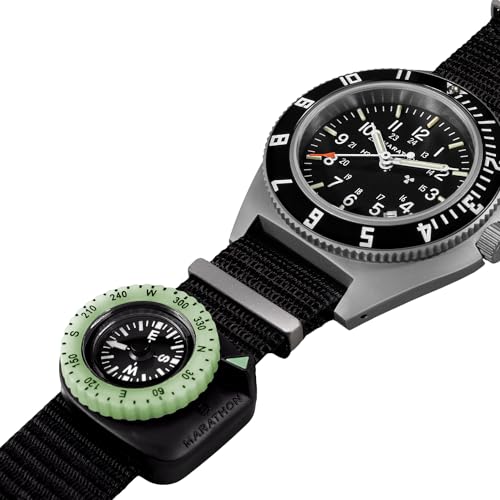 Brújula de pulsera clip-on grado militar Marathon | Bisel luminoso que brilla en la oscuridad | SERE supervivencia y escape | Versión hemisferio norte miniatura 5
