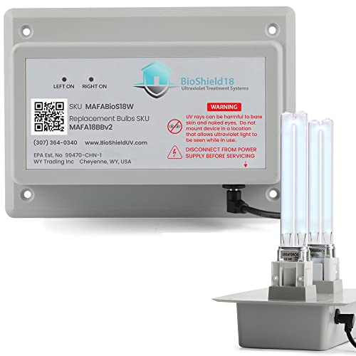 Bioshielduv® Hvac Uv Light Air Purifier Whole House Dual Uv Uvc Light In Duct For Hvac Duct Filter, 36 Watts 2 Bulbs 110V Lamp - Uvc Light For Hvac Ac Air Conditioner #TOP1