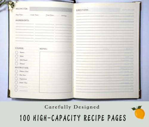 Ne perdez plus vos notes grâce au carnet pour 100 recettes personnalisées
