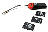 (3x) 2GB Micro SD Card with SD Card Reader for PDA, MP3/MP4/MP5/Phone/Digital Camera (3 Pack- 2GB Mix Brand + 1 SD Reader)