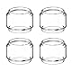 YiTenn 4 stück Ersatz Bulb Glas Tank Pyrex Glas für Smok TFV12 Prince/Smok TFV16 / Smok TFV18 (TFV12 Prince transparent 8ml)