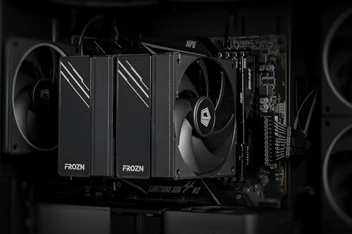 Image of ID-COOLING FROZN A620 Black Dual-Tower CPU Air Cooler 6 Heat Pipes All-Black CPU Cooler with Two 120mm FDB Fans, Compatible with Intel LGA1700 /1200 /115X; AMD AM4 /AM5
