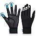 Amstory Guanti Invernali Termici per Uomo Donna, Guanti Moto Caldi Touch Screen Antivento Gloves Guanti Lavoro Nero Antiscivolo per Trekking Guida Ciclismo Corsa Sportivi Pesca (S, Nero A)