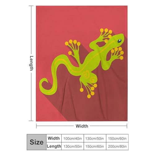 Couverture polaire gecko vert pour réchauffer vos soirées cocooning
